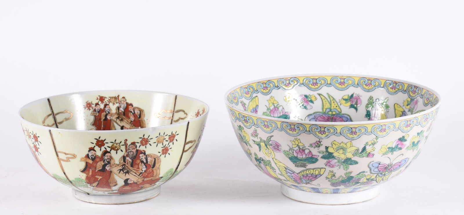 Dois bowls de porcelana oriental em policromia. - foto 1 de 5