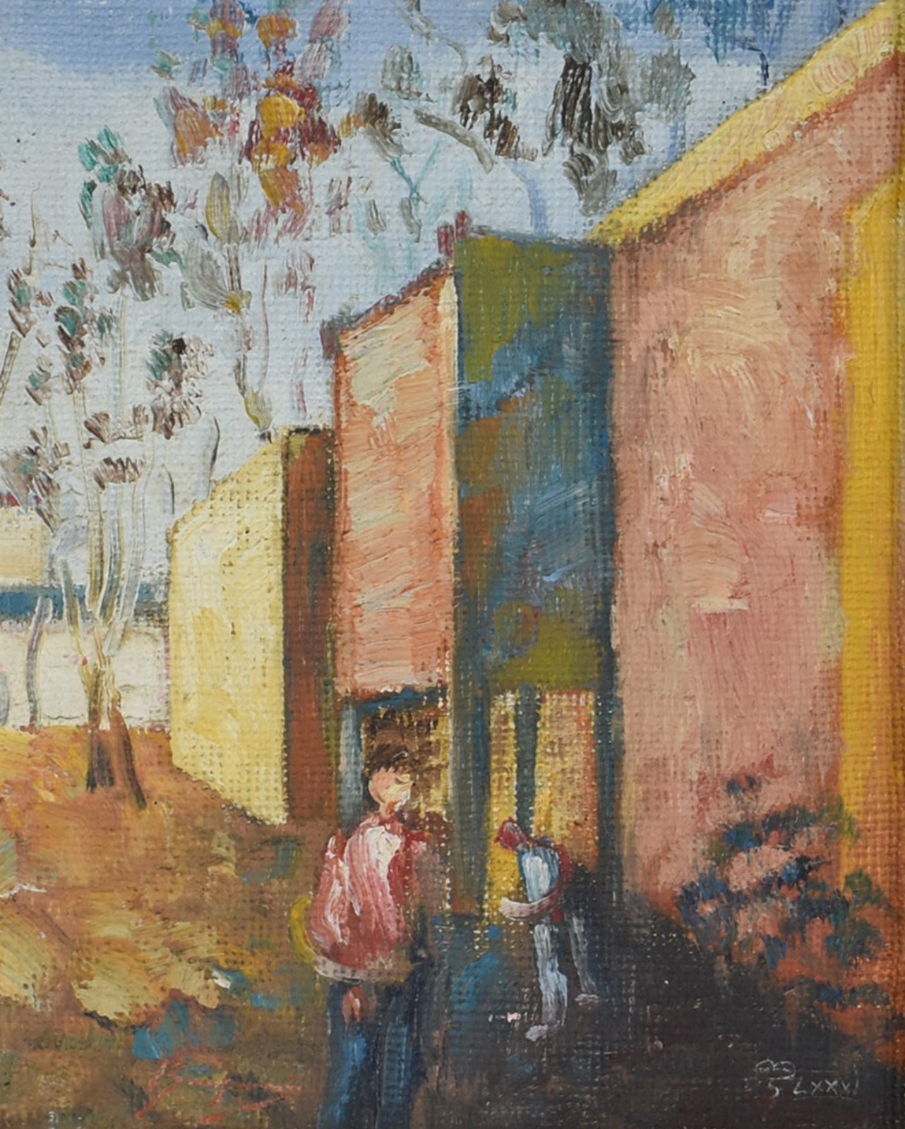 Benjamin Silva (1927), Paisagem urbana com figuras - foto 1 de 6