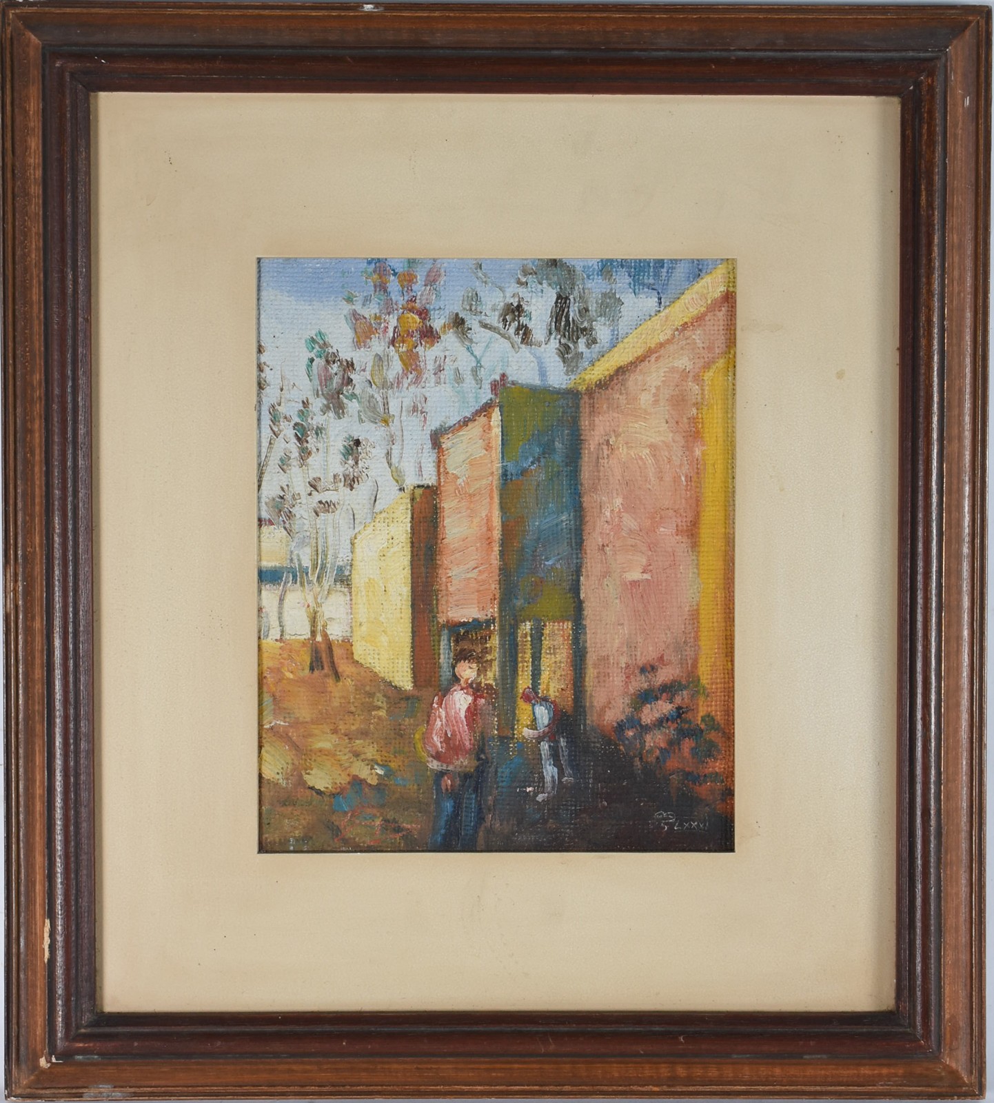 Benjamin Silva (1927), Paisagem urbana com figuras - foto 2 de 6