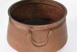 Grande tacho de cobre com alças laterais. - Grande tacho de cobre com alças laterais.
