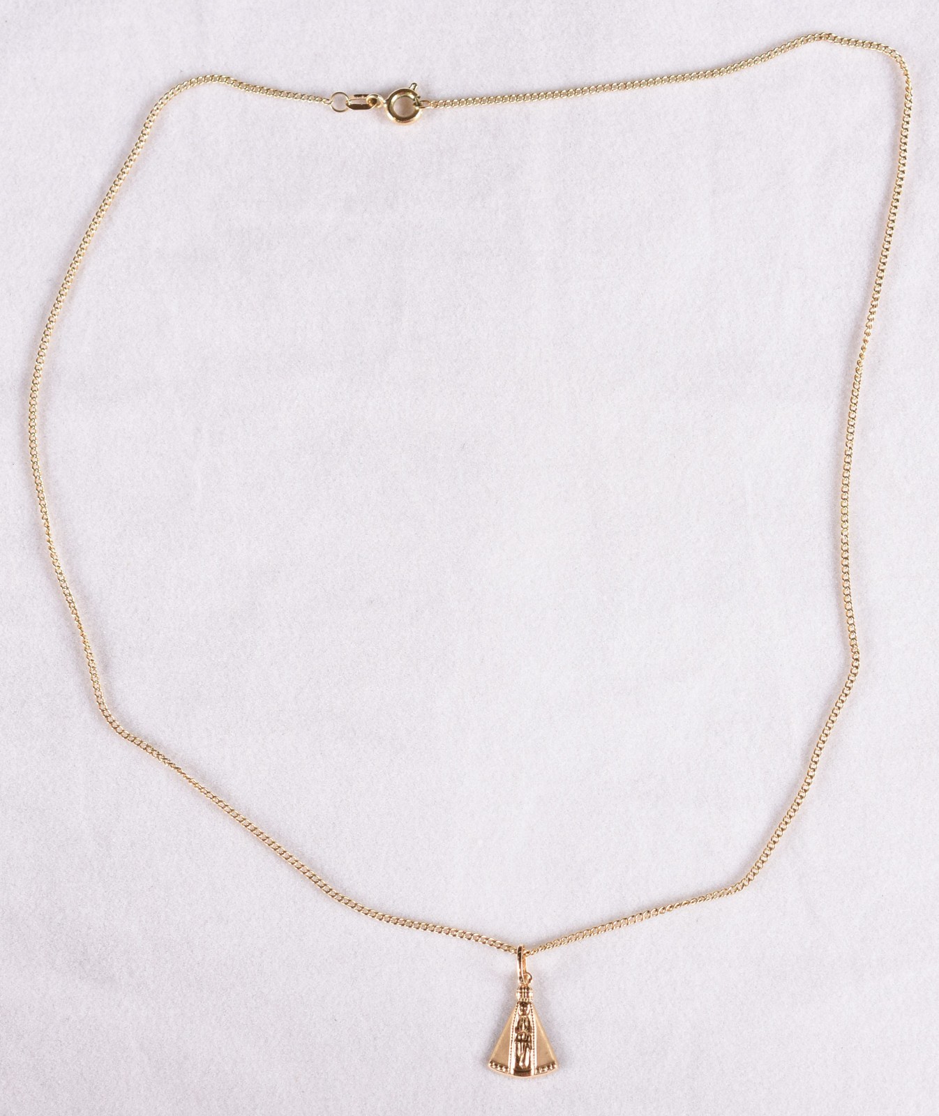 Cordão de ouro 18 k, contraste 750 com pingente de Nossa Senhora de... - foto 2 de 5