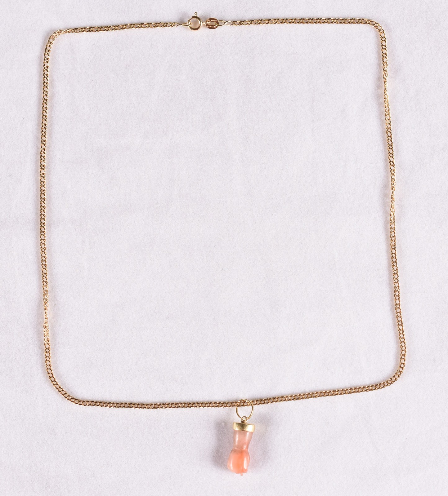 Colar de ouro 18k, contraste 750 com pingente no feitio figa na cor... - foto 2 de 5