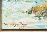Manoel Santiago (1897-1987), Paisagem - Óleo sobre tela, tinta soltando.