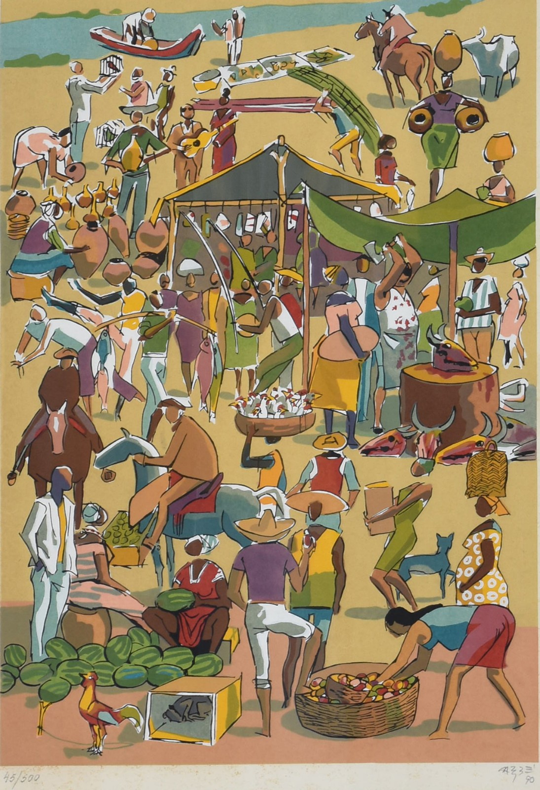 Hector Carybé (1911-1997), Feira - foto 1 de 5