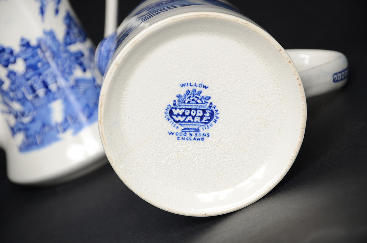 Diversas peças, sendo 2 pratos de porcelana Tielsch Warbrzych e 4... - foto 2 de 2