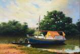 Raimundo Botêlho (1946), Barcos do Maranhão - Óleo sobre tela - datado de 2005. <br><br>