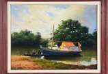 Raimundo Botêlho (1946), Barcos do Maranhão - Óleo sobre tela - datado de 2005. <br><br>