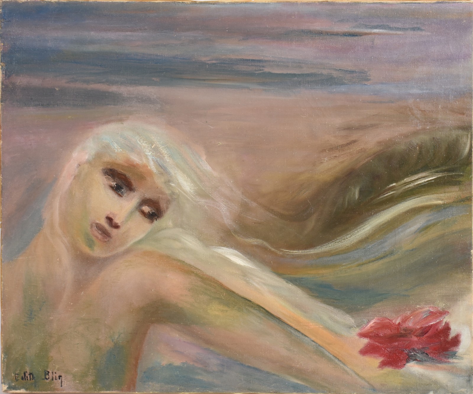 Edith Blin (1891-1983), Moça com Flor - foto 1 de 3