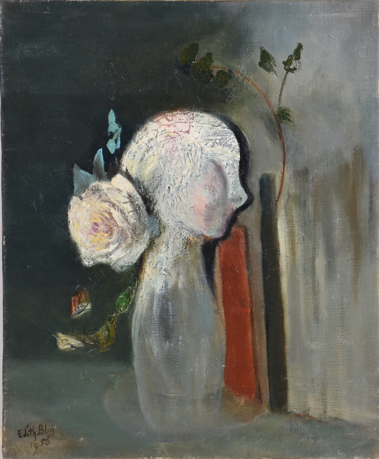 Edith Blin (1891-1983), Rosto e Flor - foto 1 de 3