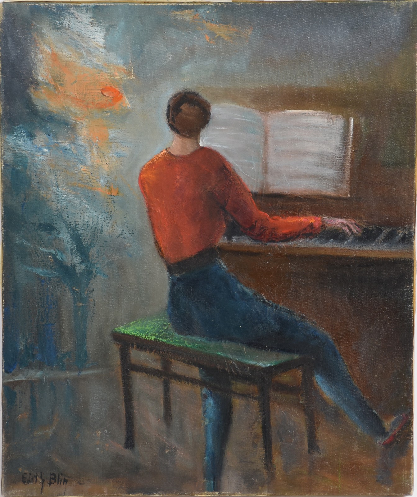 Edith Blin (1891-1983), Ao Piano - foto 1 de 3