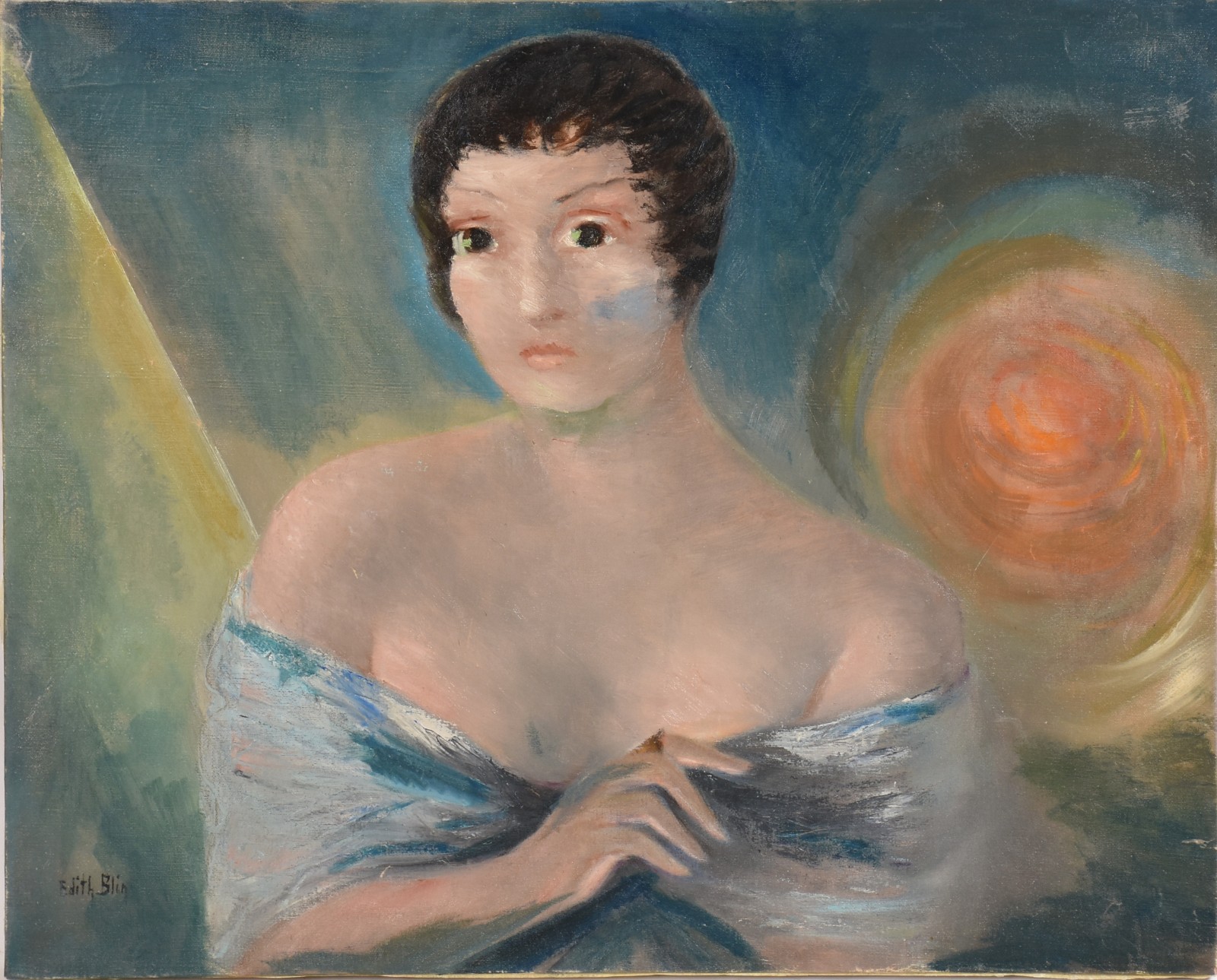 Edith Blin (1891-1983), Moça com Vestido Azul - foto 1 de 3