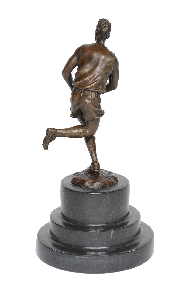 Escultura de petit bronze repres.¨O jogador ", base de mármore... - foto 2 de 3