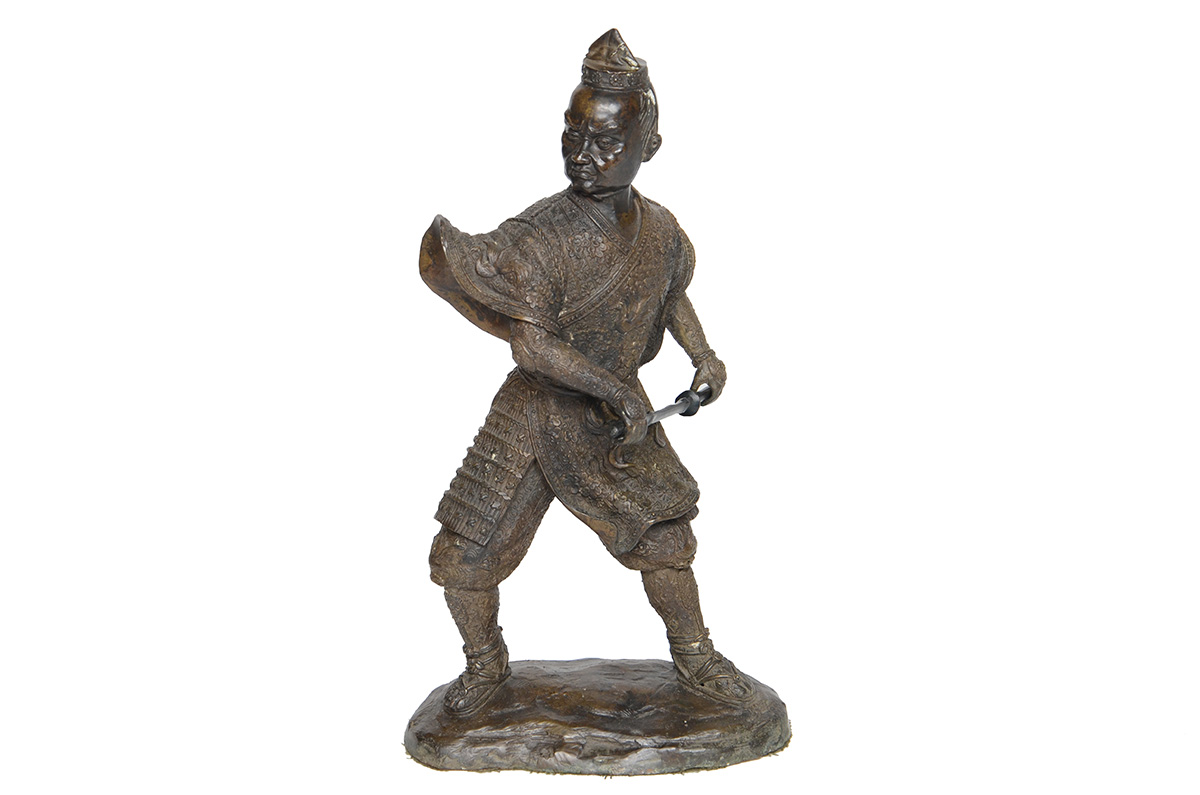 Antiga Escultura de petit bronze ¨Guerreiro¨ - foto 1 de 2