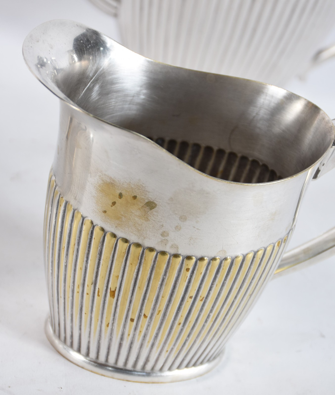 Baixela para chá e café de metal prateado Eberle composto de Bule... - foto 3 de 6