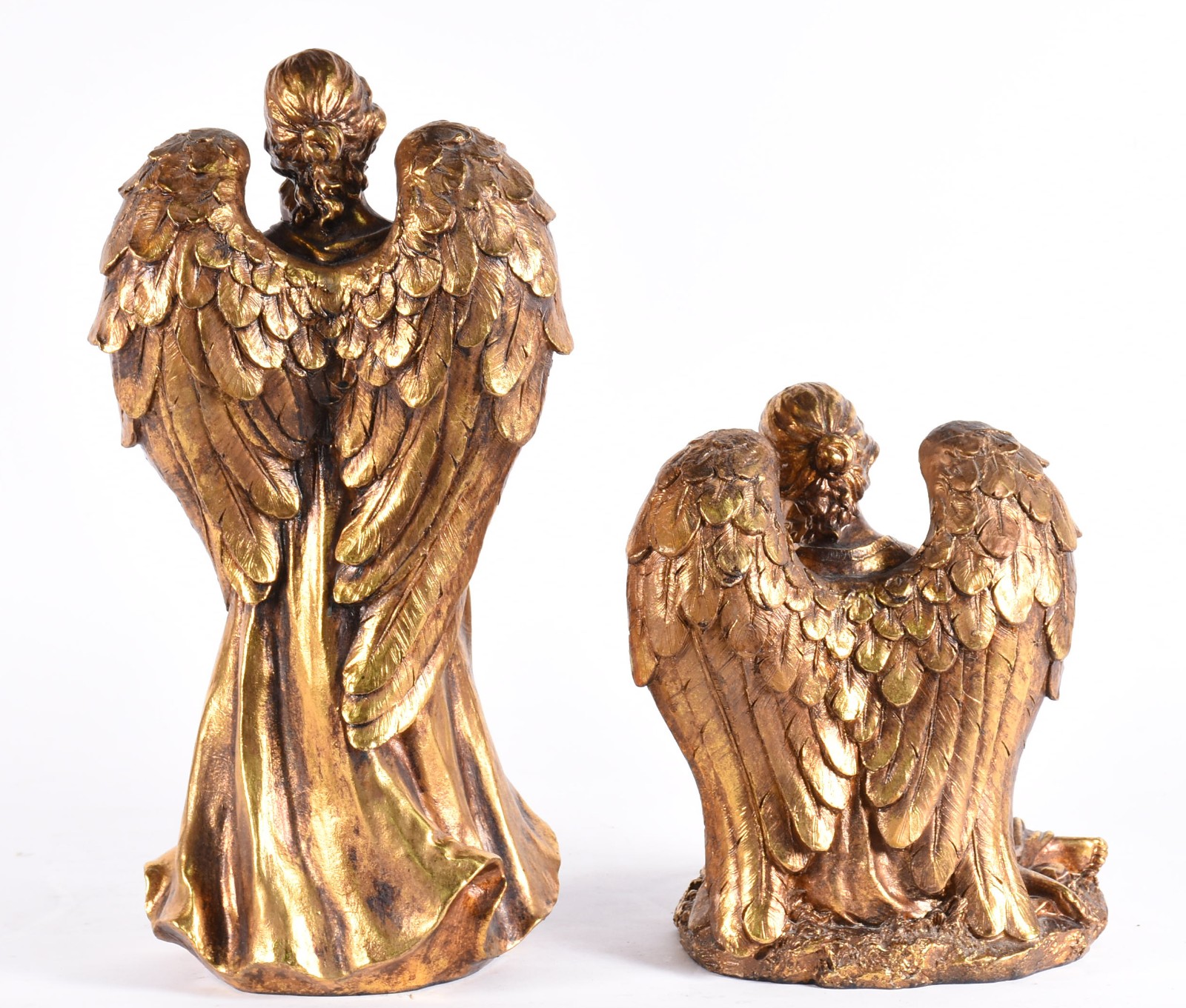 Dois anjos de estuque dourado. - foto 5 de 6