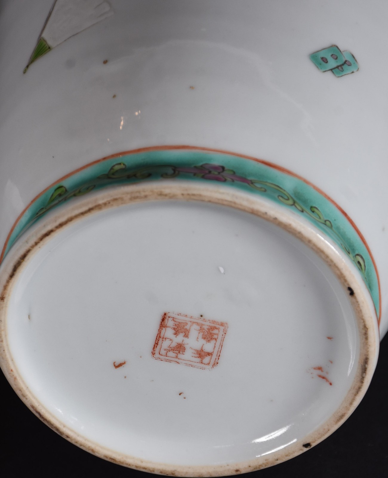 Vaso de porcelana oriental decoração floral em policromia. - foto 4 de 4