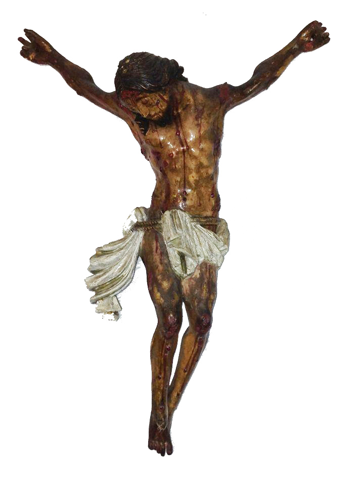 Antiga Imagem de Cristo crucificado de madeira policromada. - foto 1 de 3