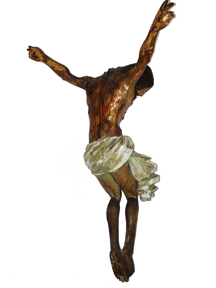 Antiga Imagem de Cristo crucificado de madeira policromada. - foto 2 de 3