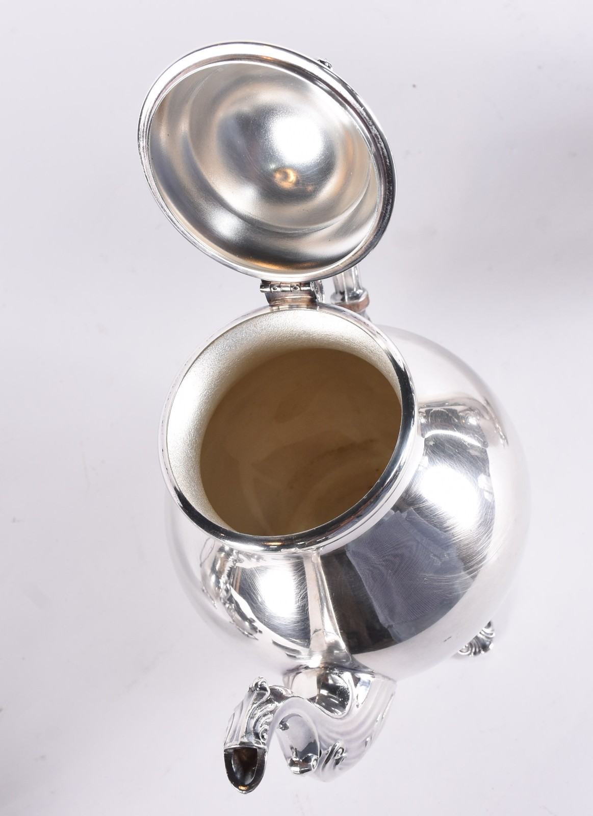 Baixela de metal prateado para chá e café, composta de 2 bules... - foto 5 de 6