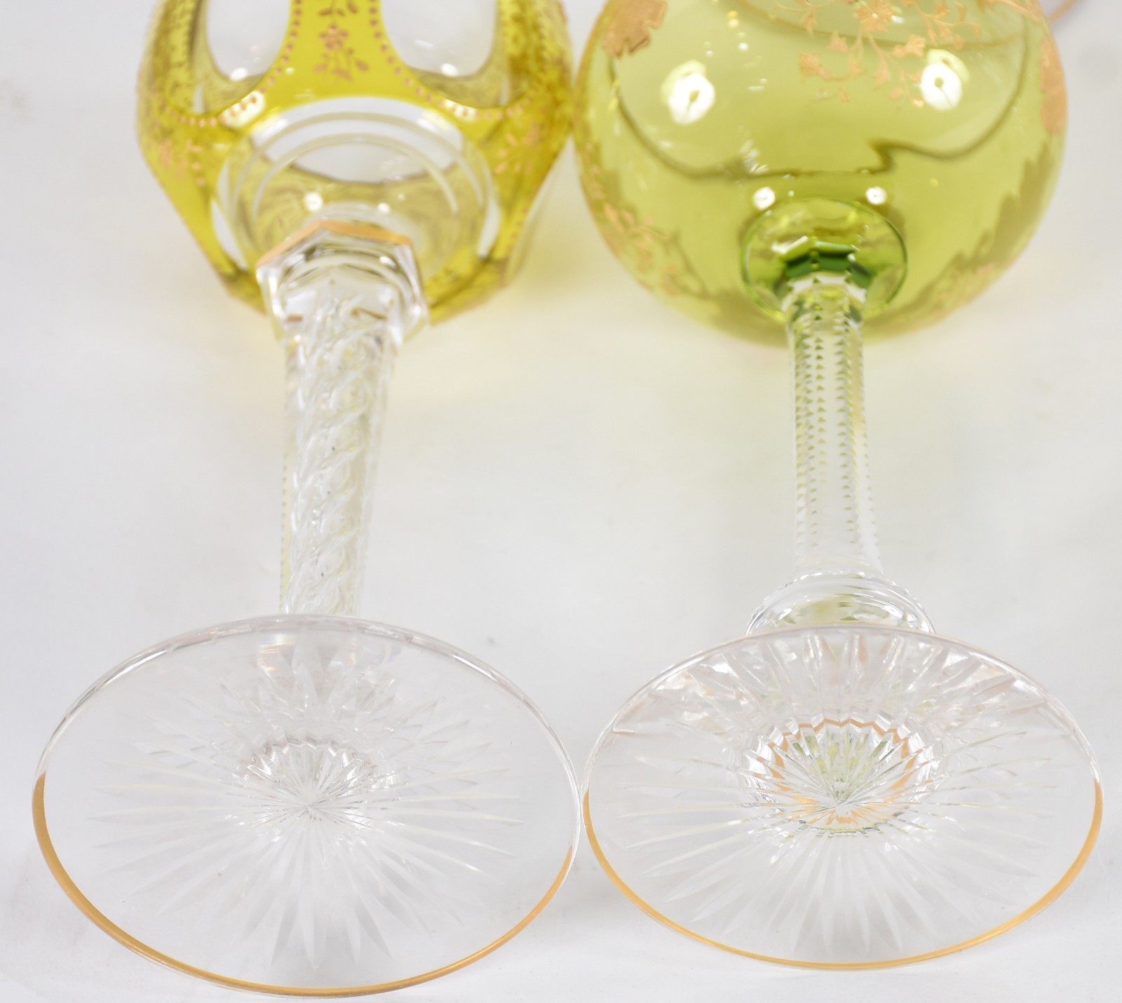 Dez cálices de cristal europeu lapidado doublé em diversas cores e... - foto 5 de 5