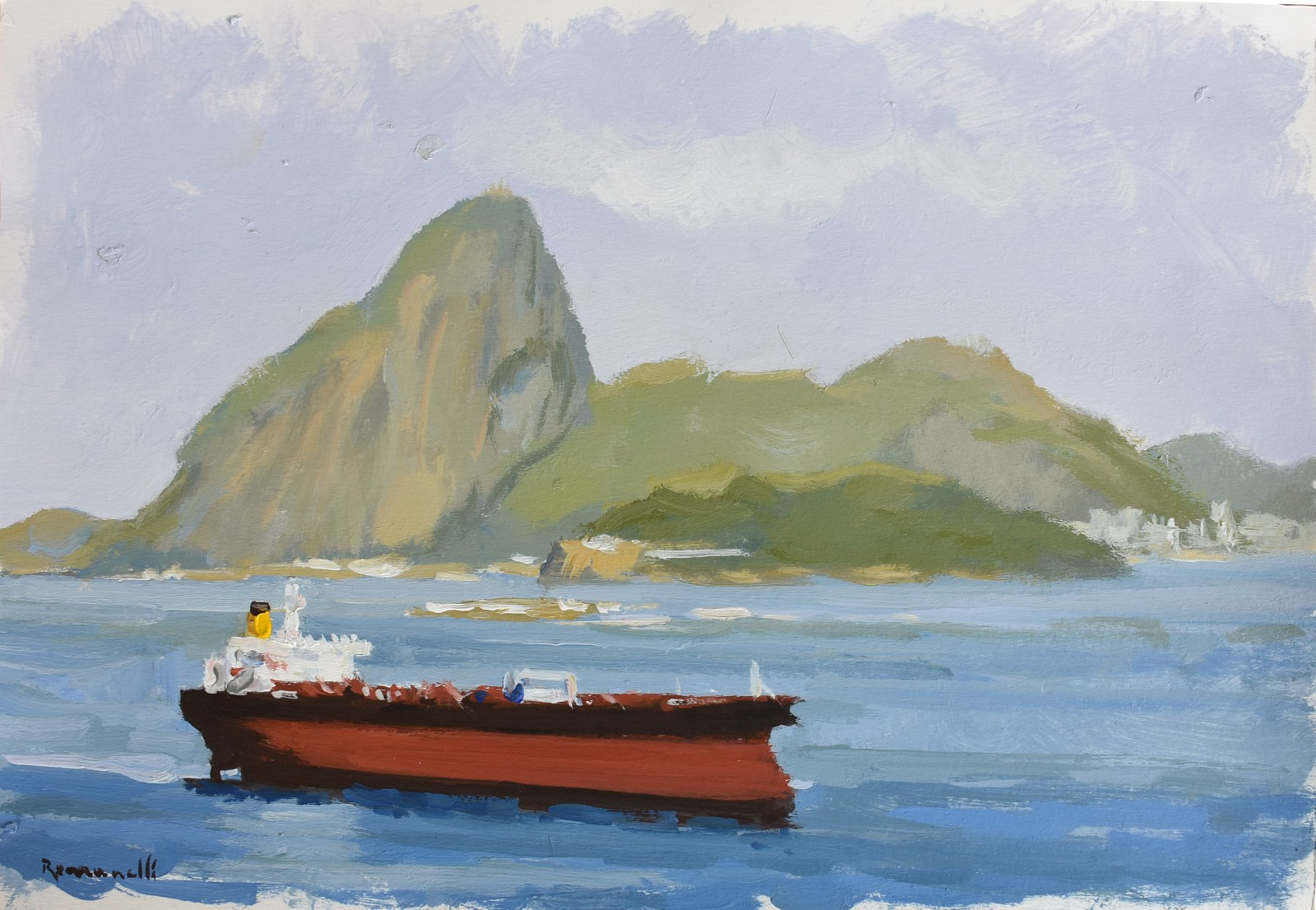 Armando Romanelli (1945), Marinha com Barco - foto 1 de 2