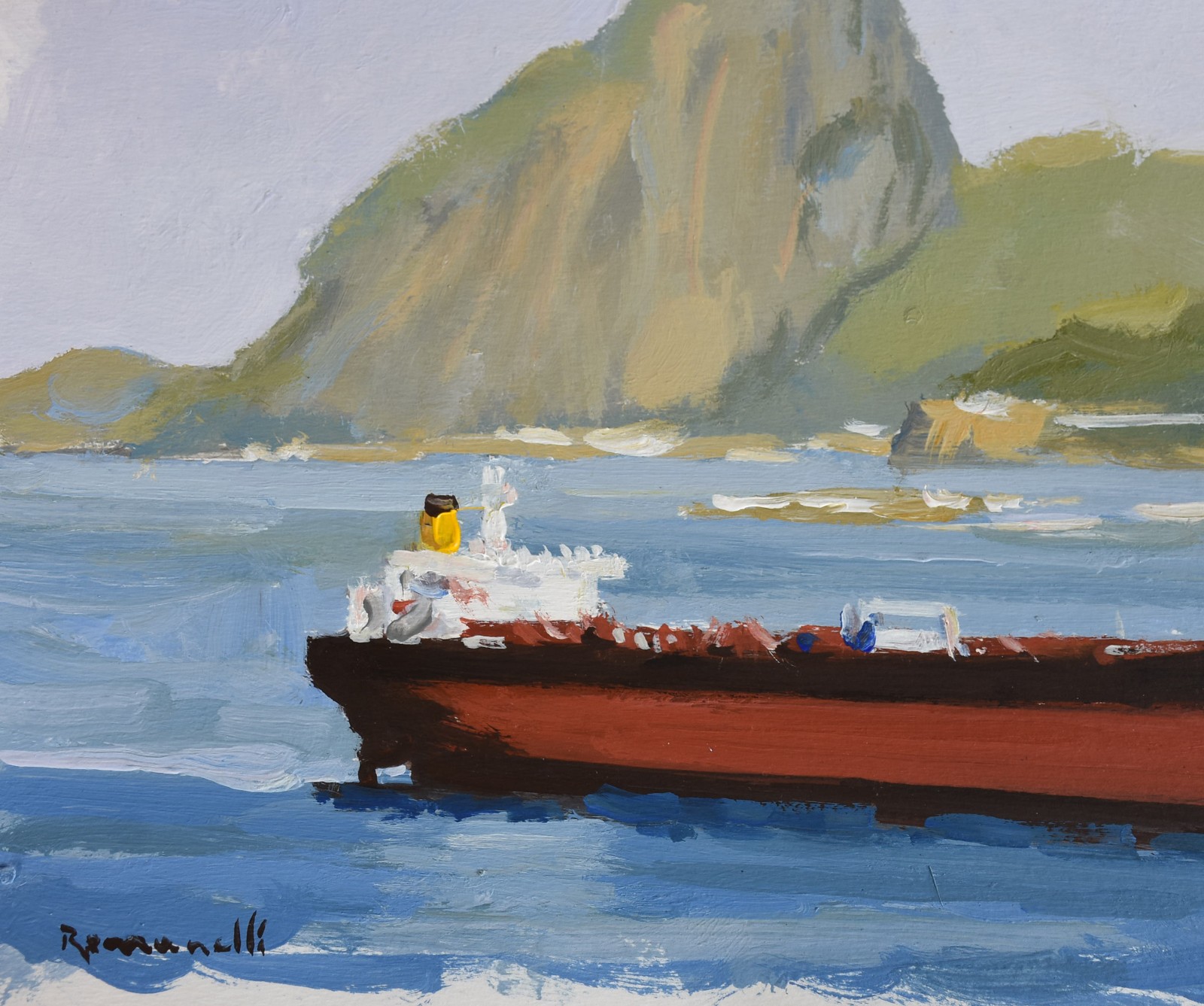 Armando Romanelli (1945), Marinha com Barco - foto 2 de 2