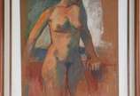 CLAUDIO VALÉRIO TEIXEIRA (1949-2021), Nú - Óleo sobre cartão, anos 90