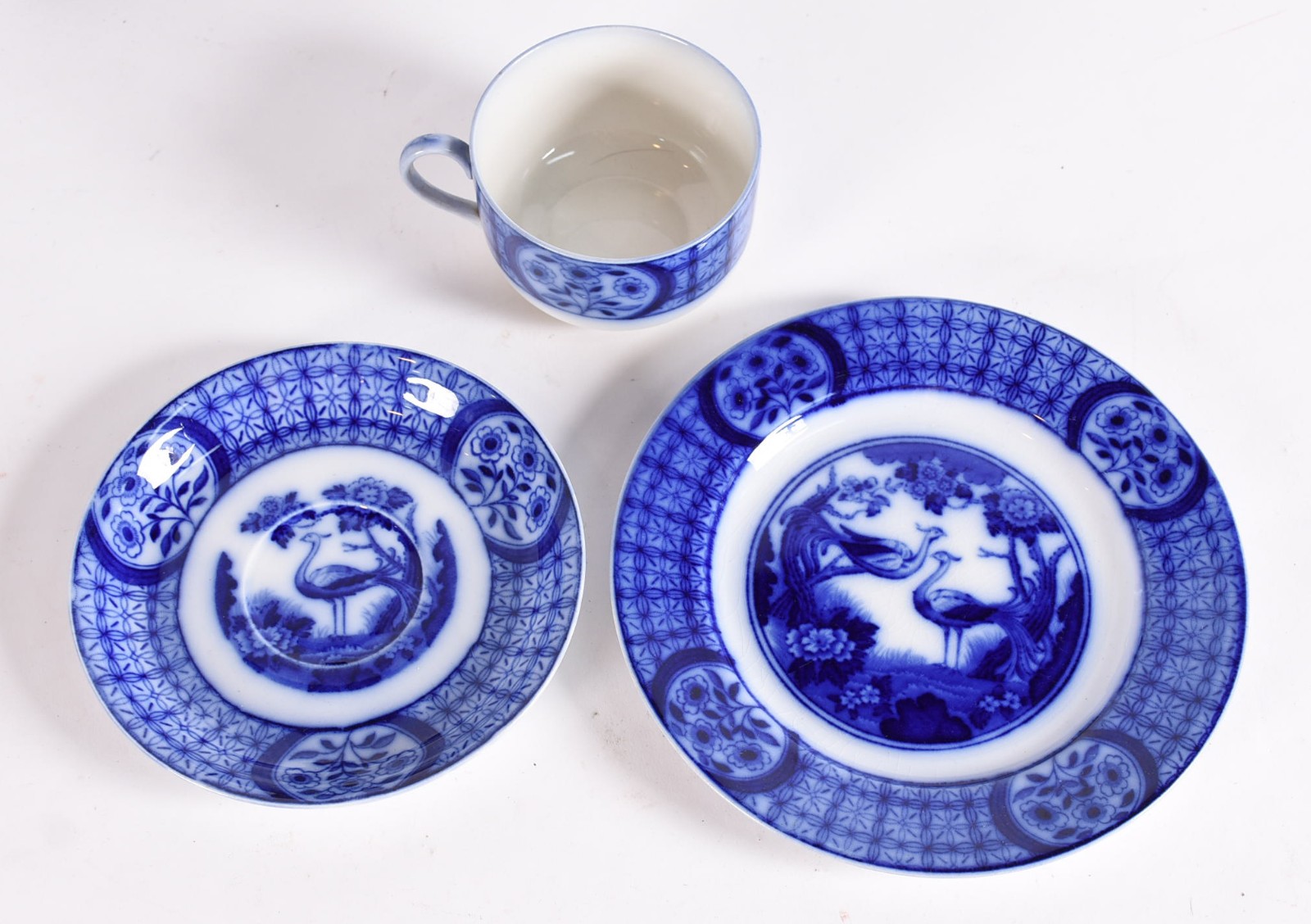 Parte de serviço de faiança inglesa azul borrão, "Mongolia - Johnson... - foto 3 de 6