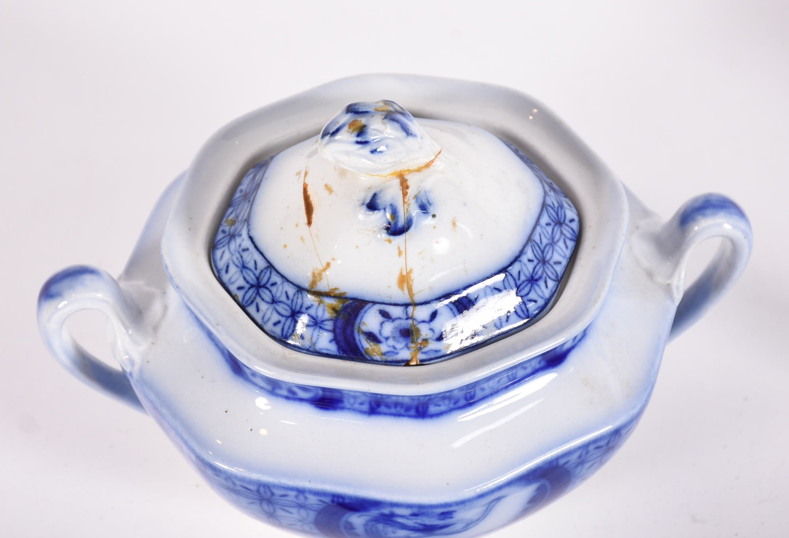Parte de serviço de faiança inglesa azul borrão, "Mongolia - Johnson... - foto 4 de 6
