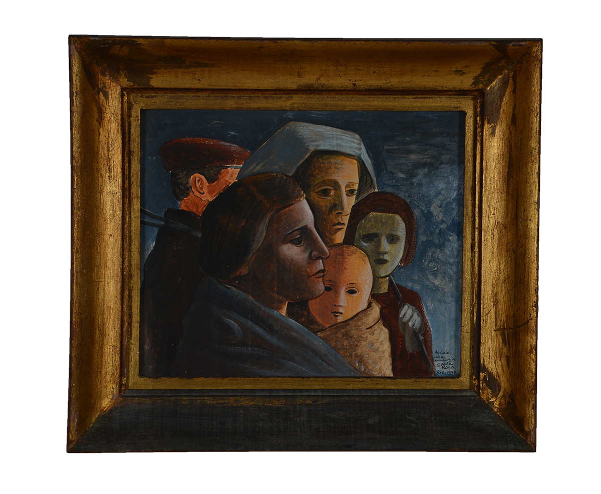 SANTA ROSA, Tomás (1909 - 1956) - Figuras - óleo sobre cartão - 25 x...