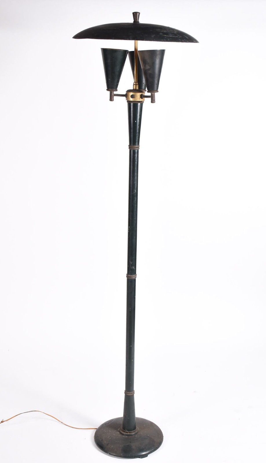Luminária de pé de metal para 3 luzes, anos 60. (Fiação precisando... - foto 3 de 4