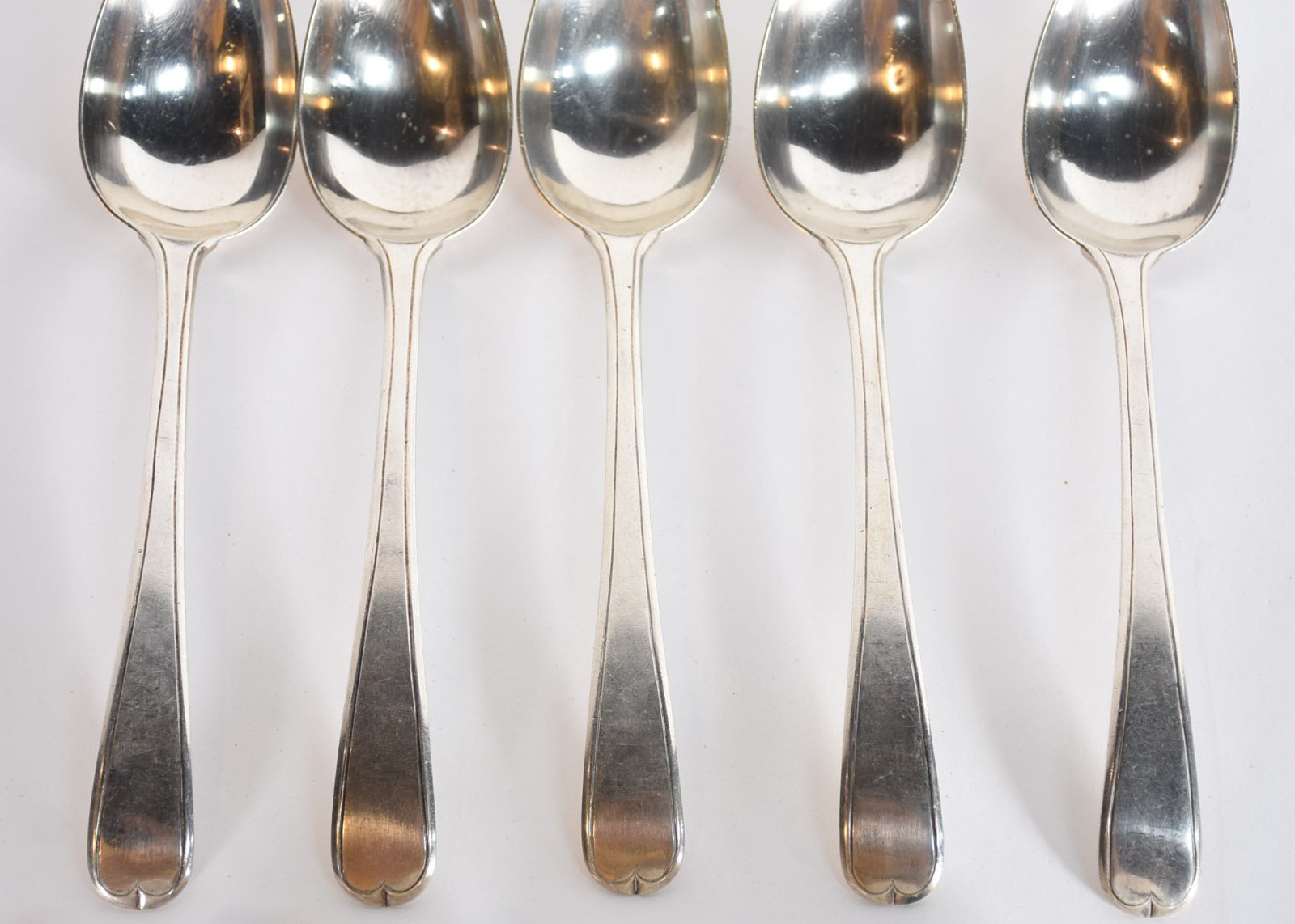 Dez colheres de sopa de prata portuguesa P Coroa. Peso: 700 g (Por... - foto 2 de 4