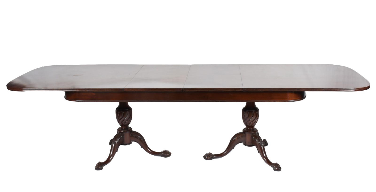 Mesa de jantar de madeira nobre, tampo retangular com duas tábuas... - foto 3 de 8