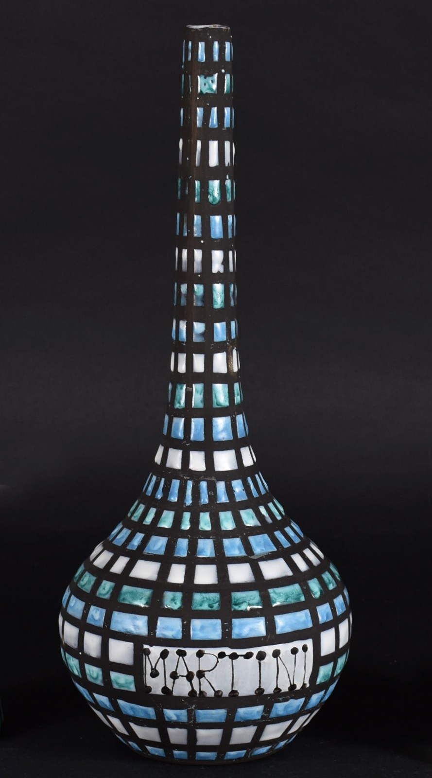 Vaso de cerâmica pintado à mão, Vallauris, cerca 1956, assinado. - foto 1 de 5
