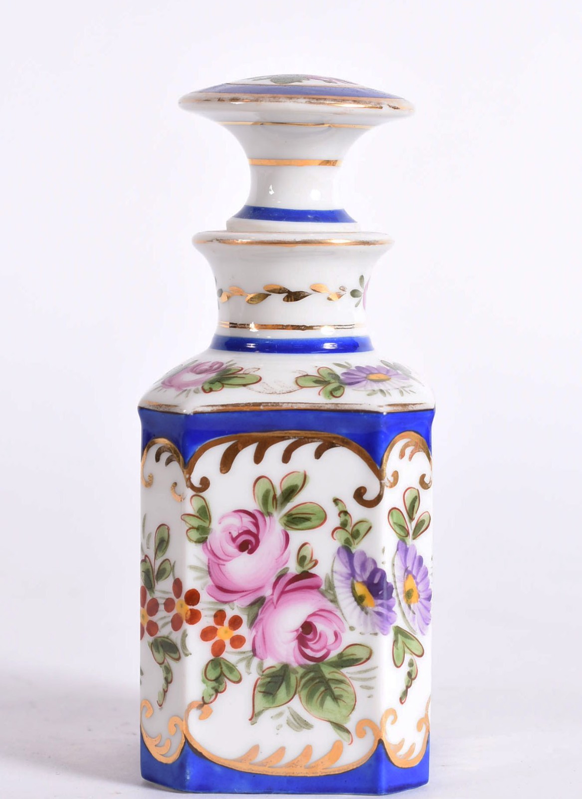 Perfumeiro de porcelana francesa policromado. - foto 1 de 4
