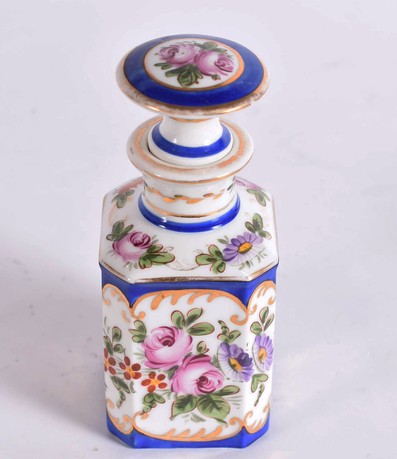 Perfumeiro de porcelana francesa policromado. - foto 2 de 4