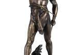 Émile Picault, Post Pugnam - Escultura de metal, base de mármore. Selo de fabricação francesa.