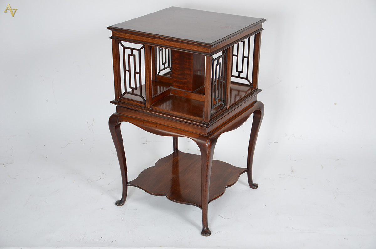 Elegante "Book Table" de madeira nobre, estilo ingles... - foto 1 de 2