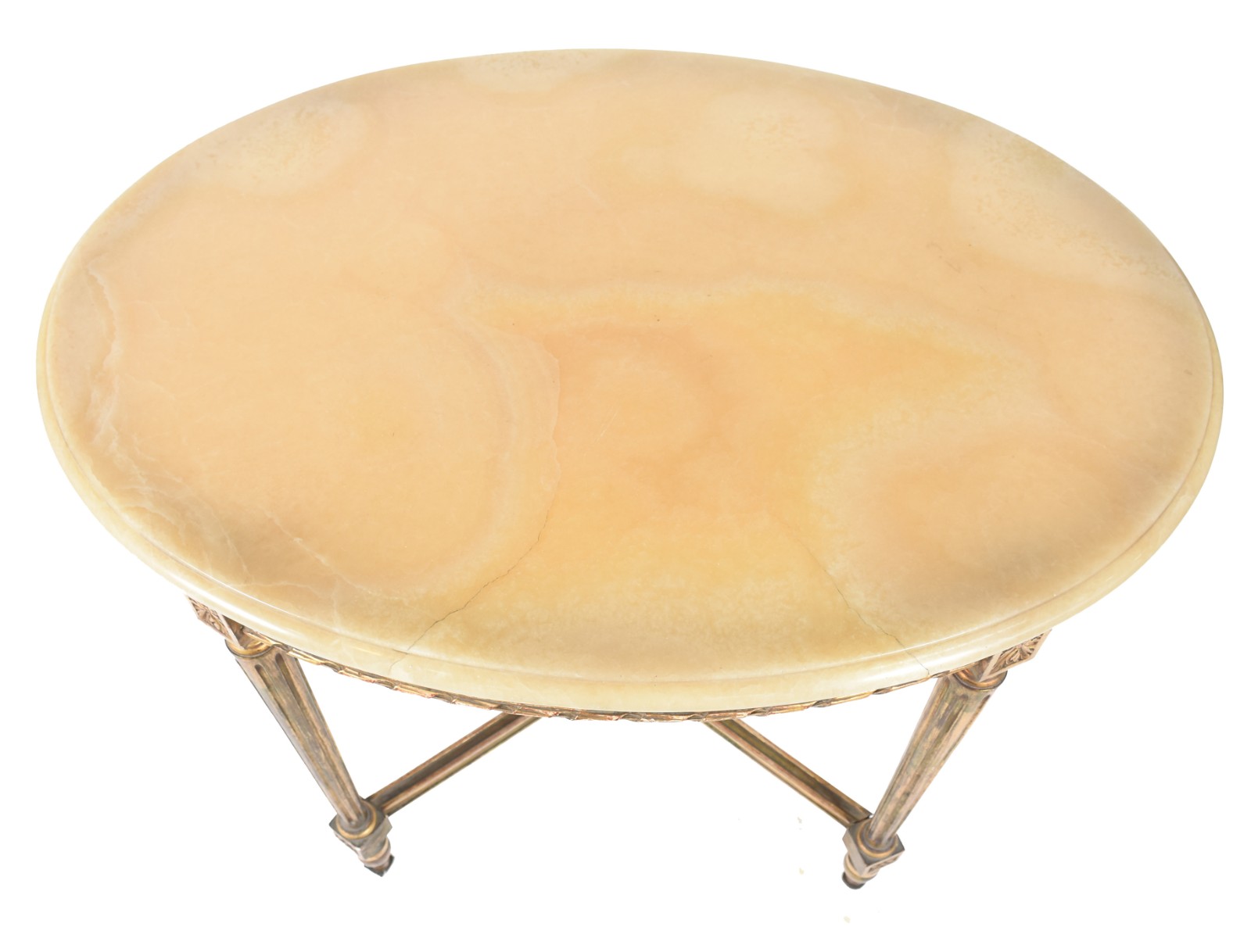 Belíssima mesa de apresentação no formato oval, de madeira nobre... - foto 5 de 6