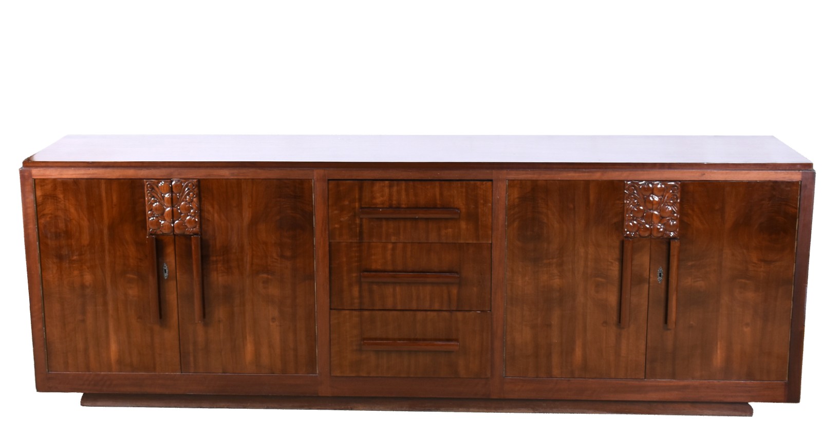 Móvel buffet Art Deco de madeira nobre, duas portas de cada lado e... - foto 2 de 6