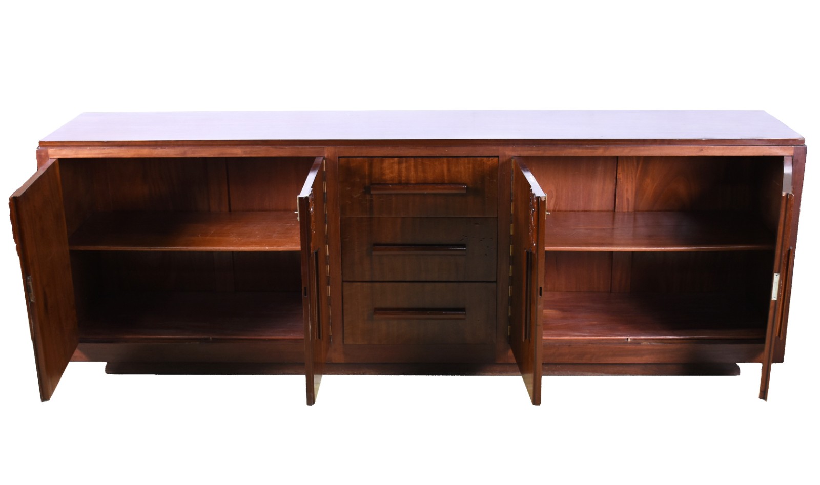 Móvel buffet Art Deco de madeira nobre, duas portas de cada lado e... - foto 3 de 6