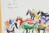 Sérgio Telles (1936-2022), Desfile de Cavalos, ... - Aquarela sobre papel, datado 2003 - Retrospectiva Museu Nacional de Belas Artes.