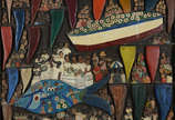 IARA - Festa de Iemanjá -  Talha em madeira - 1... - IARA - Festa de Iemanjá -  Talha em madeira - 1,05 x 1,20 (artista de Búzios)