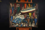 IARA - Festa de Iemanjá -  Talha em madeira - 1... - IARA - Festa de Iemanjá -  Talha em madeira - 1,05 x 1,20 (artista de Búzios)