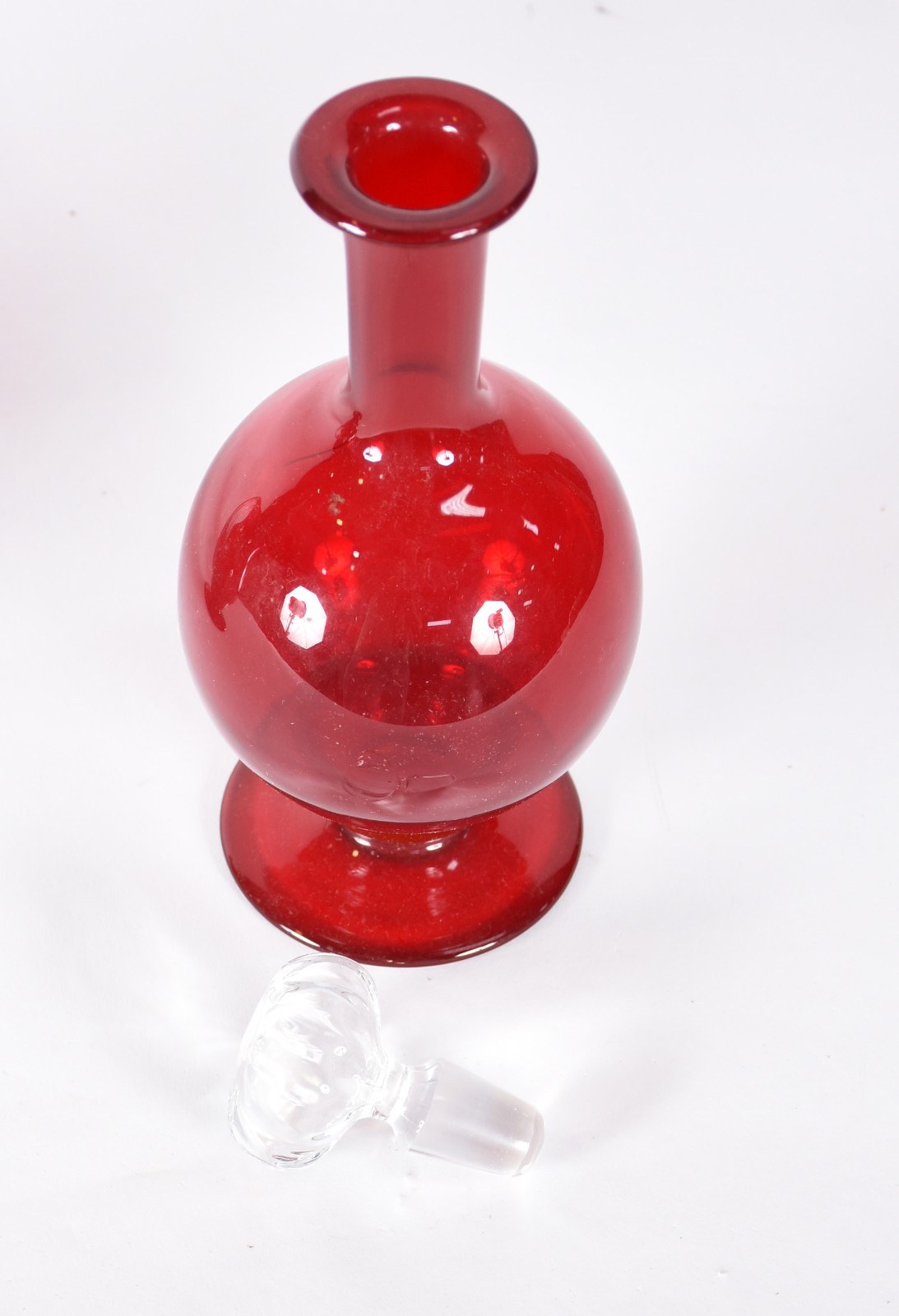 Serviço de taças de murano vermelho italiano composto de: 11 para... - foto 5 de 6
