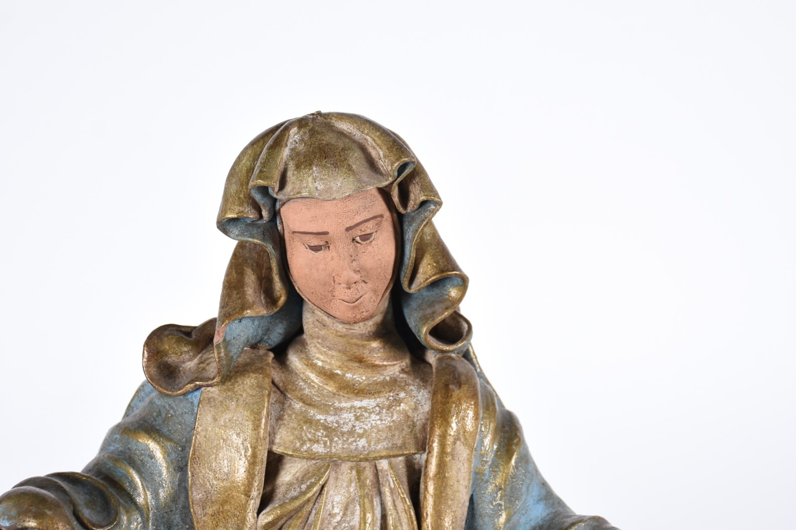 Imagem de terracota século XX representando Nossa Senhora Das Graças... - foto 3 de 7