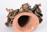 ARTE POPULAR,  - Imagem de terracota século XX representando Nossa Senhora Das Graças (faltando dedinho e alguns defeitos).