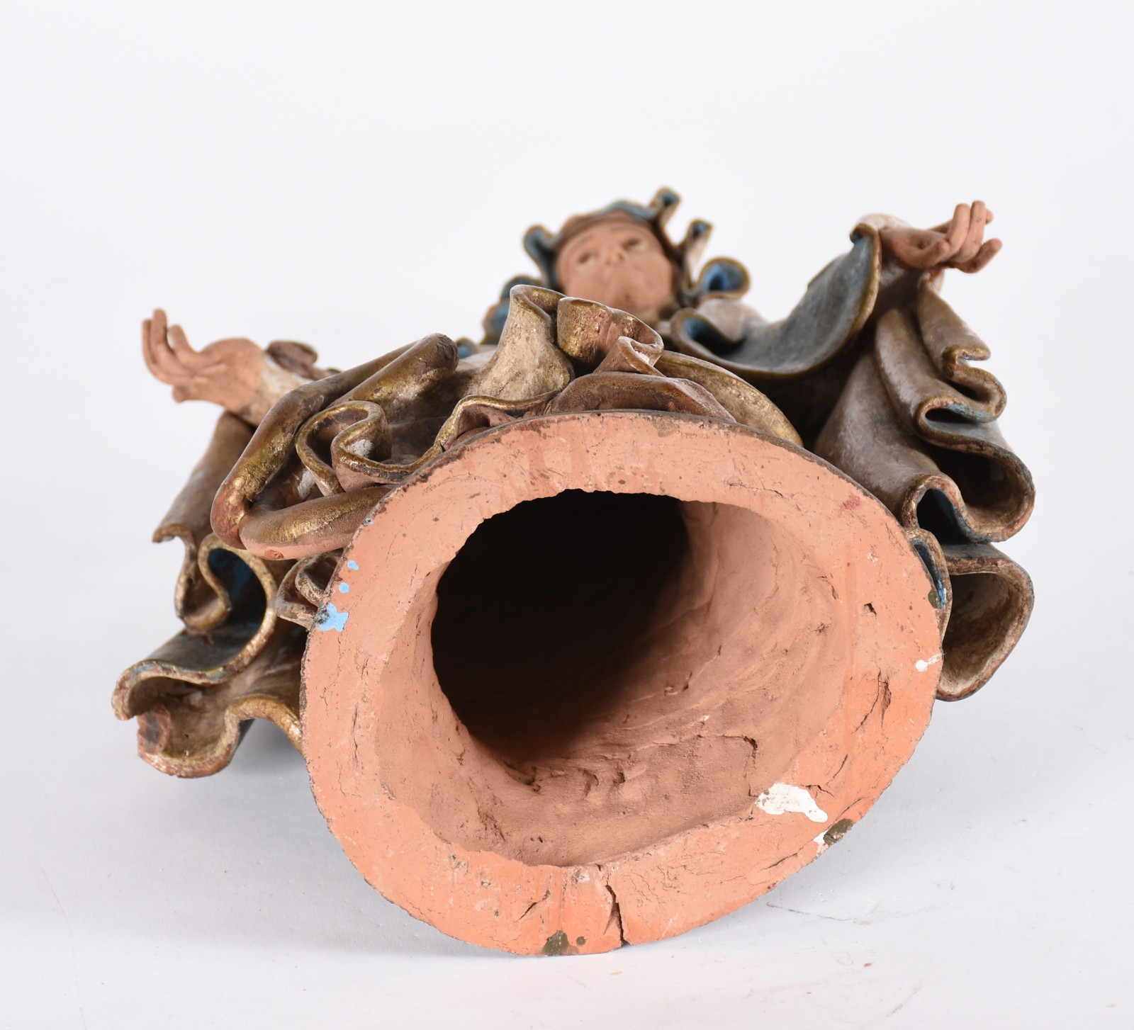 Imagem de terracota século XX representando Nossa Senhora Das Graças... - foto 4 de 7