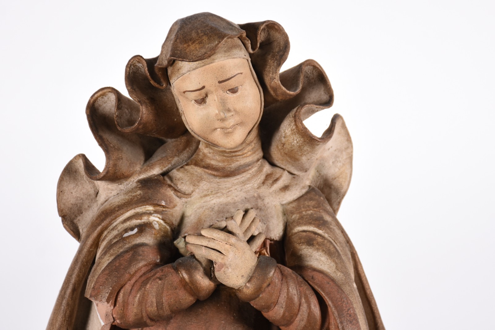 Imagem de terracota século XX representando Nossa Senhora das Dores... - foto 4 de 7