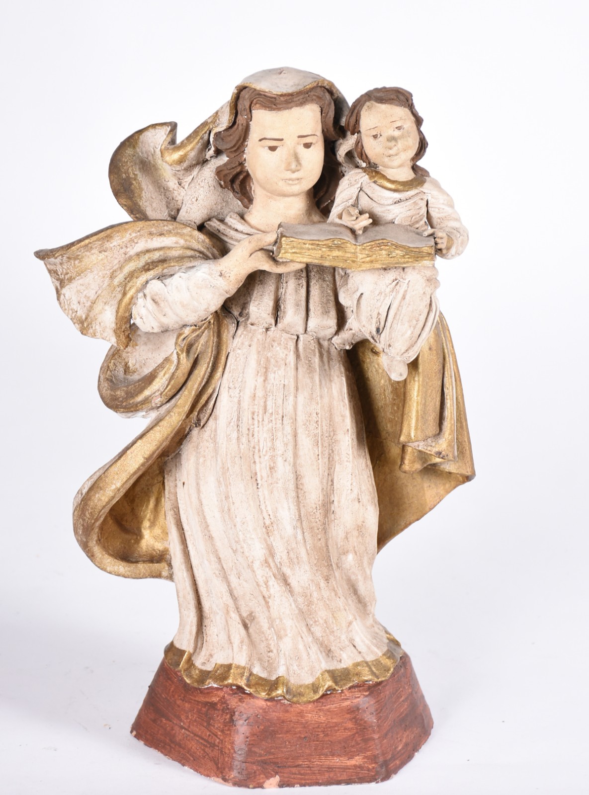 Imagem de terracota século XX representando Nossa Senhora. - foto 1 de 4